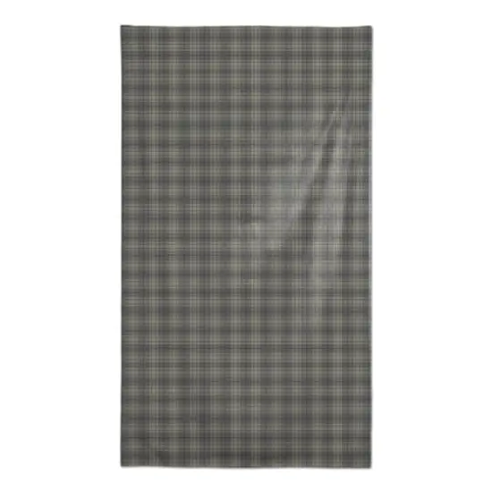 Dark Gray Plaid Tablecloth {1}
