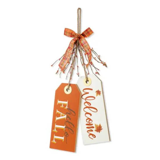 Glitzhome&reg; 24" Fall Wooden Door Hanger {7}