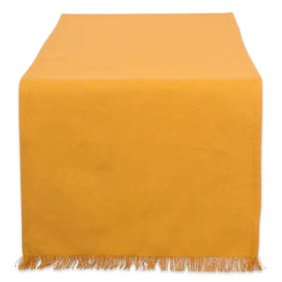 DII&reg; 72" Solid Heavyweight Fringed Table Runner Pumpkin Spice {1}