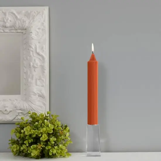 Root Candles 9" Unscented Grecian Collenette Taper Candles, 4ct. Rust {4}