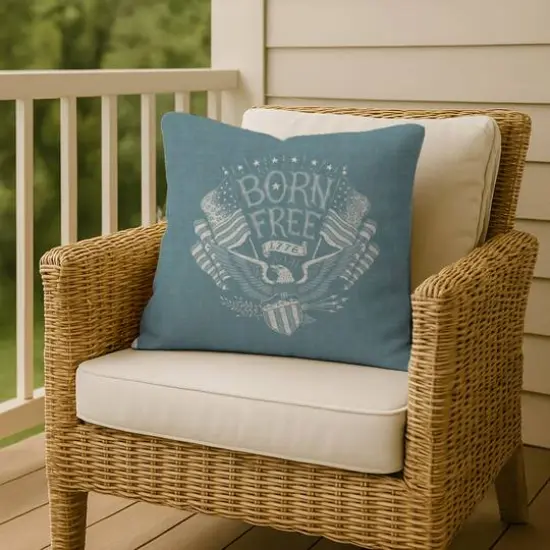 18" Born Free Indoor Outdoor Pillow {7}