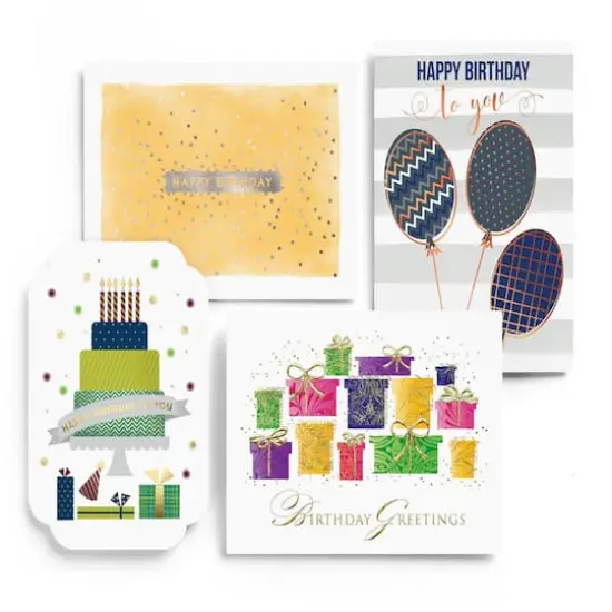 JAM Paper 5.625" x 7.875" Birthday Assortment Card Set, 25ct. {1}