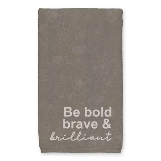 Be Bold Brave Brilliant Tea Towel Set Brown {3}