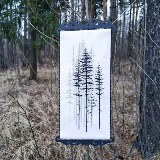 Crystal Art Foggy Forest Mixed Technique Stitch Kit {4}