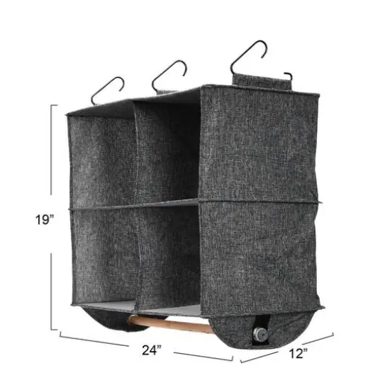 Household Essentials 19" 4-Pocket Wide Organizer Gray {5}