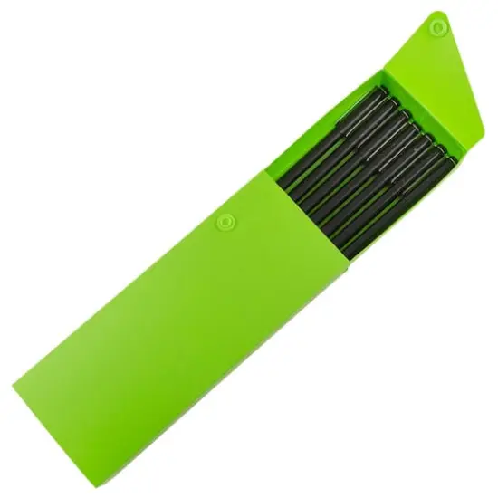 JAM Paper Sliding Pencil Case with Button Snap, 6ct. Lime Green {5}