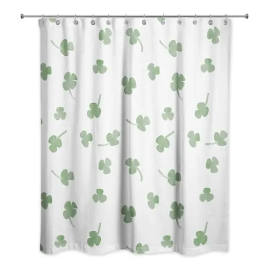 Tiny Shamrock Pattern 71" x 74" Shower Curtain {1}