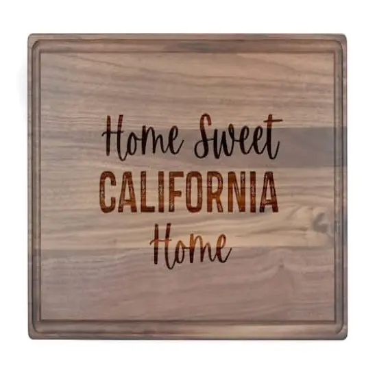 Home Sweet State Home 17" x 11" Walnut Cutting Board California {1}