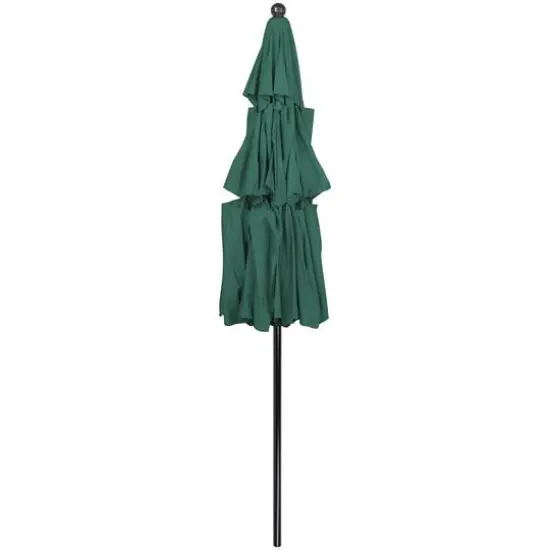 9.75ft. Outdoor Patio Market Umbrella with Hand Crank & Tilt Green {5}