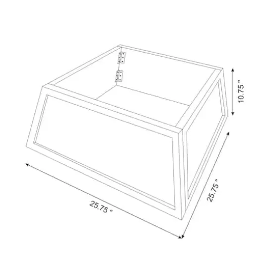 Glitzhome&reg; White 26" Farm Fresh Christmas Trees Wooden Trapezoid Tree Collar {9}