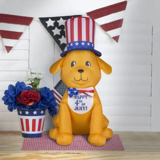 2ft. Airblown&reg; Airdorables&trade; 4th of July Patriotic Dog {3}