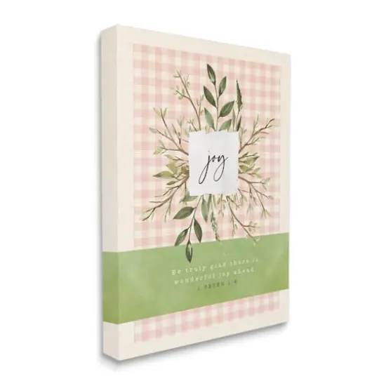 Stupell Industries Truly Glad There's Joy Ahead Proverb Peter 1:6 Canvas Wall Art {5}