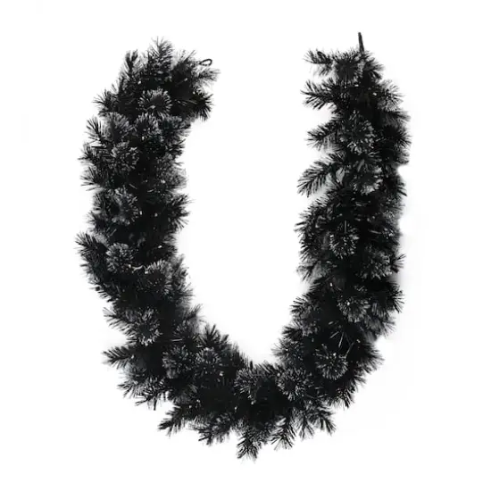 6ft. White LED Black Bristle Garland {1}