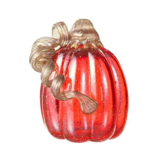 Glitzhome&reg; Red Glitter Glass Gourd {1}