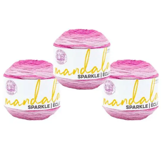 3 Pack Lion Brand&reg; Mandala&reg; Sparkle Yarn Aries {1}