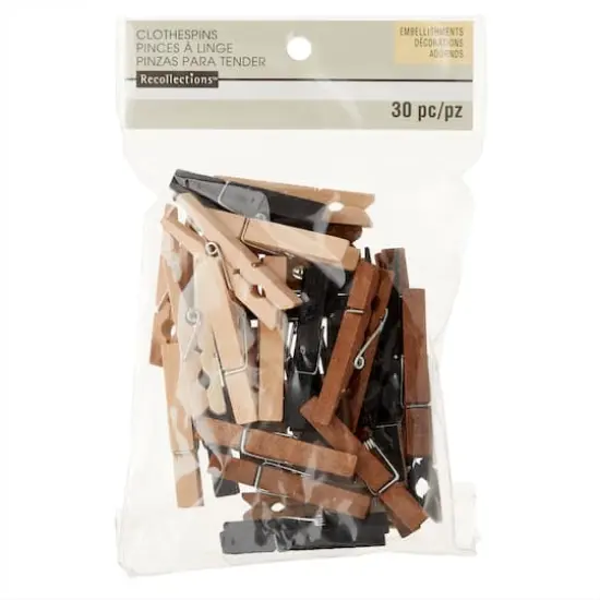 2" Natural Mix Clothespin Embellishments by Recollections&trade; {1}