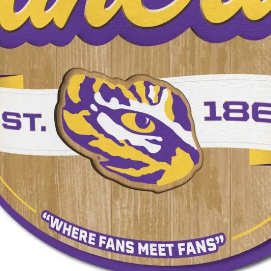 NCAA Fan Cave Sign LSU Tigers {6}