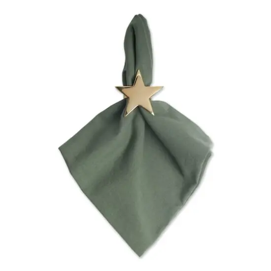 DII&reg; Gold Star Napkin Rings, 6ct. {3}