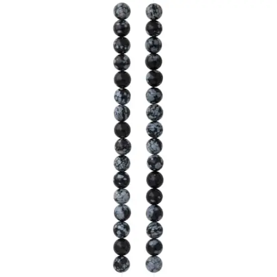 Black & Gray Jasper Round Beads, 8mm by Bead Landing&trade; {4}