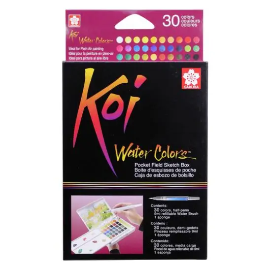 Koi&reg; Water Colors&trade; 30 Color Pocket Field Sketch Box {3}