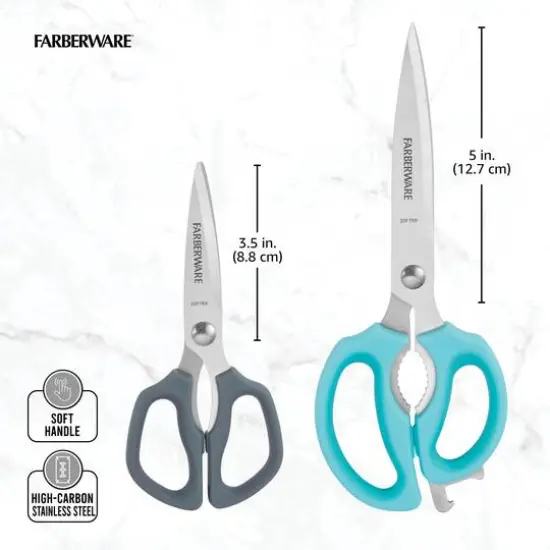 Farberware Aqua & Gray 2 Piece Shears Set {7}