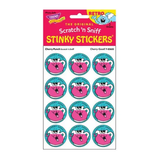 TREND Enterprises&reg; Cherry-Good! Cherry Punch Scented Stickers, 6 Packs of 24 {3}