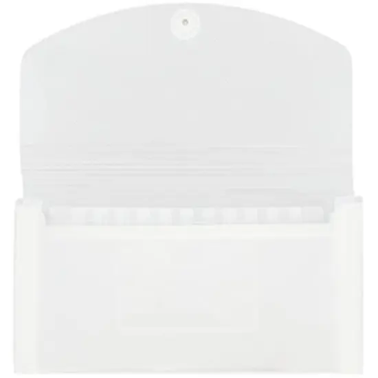 JAM Paper 13 Pocket Plastic Accordion FolderClear {5}