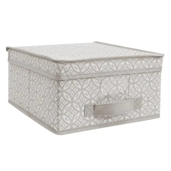 Simplify Medium Gray Boho Storage Box {1}