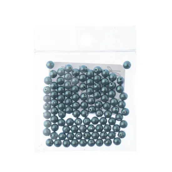 Preciosa Maxima 4mm Pearlescent Glass Nacre Pearls, 100ct. Pearlescent Blue {3}