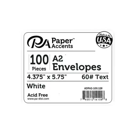 PA Paper&trade; Accents Envelopes, 4.38" x 5.75" White {1}
