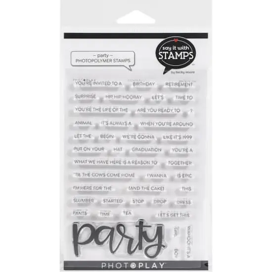 PhotoPlay&trade; Say It With Stamps&trade; Party Clear Stamps {1}