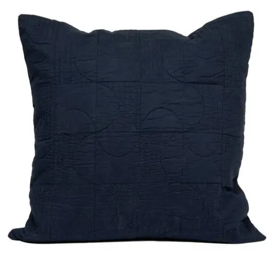 Hello Honey&reg; Blue Square Modern Geometric Quilted Pillow Cover {3}