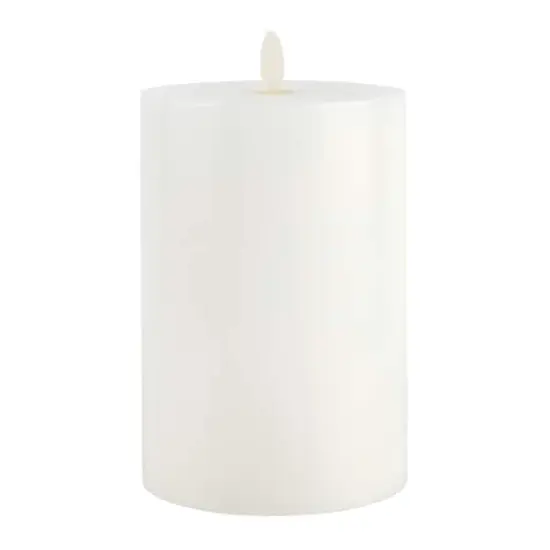 4" x 6" Oscillating Flame LED Pillar Candle by Ashland&reg; White {1}
