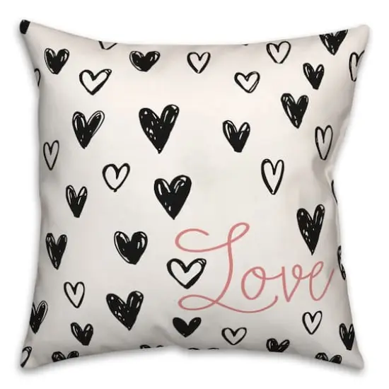 Simple Heart Pattern Love Throw Pillow {3}