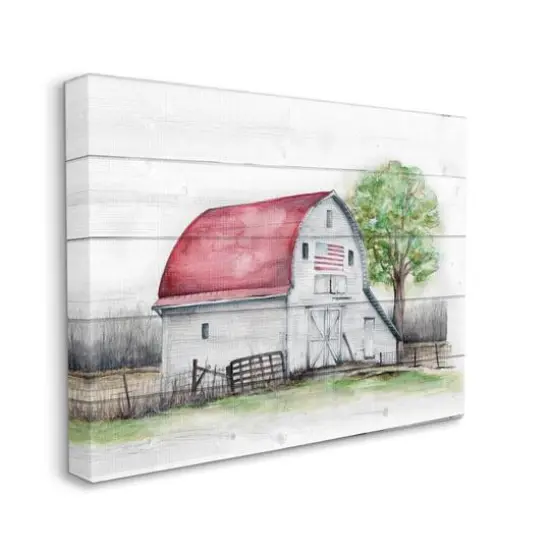 Stupell Industries Rustic Americana Barn Canvas Wall Art {4}