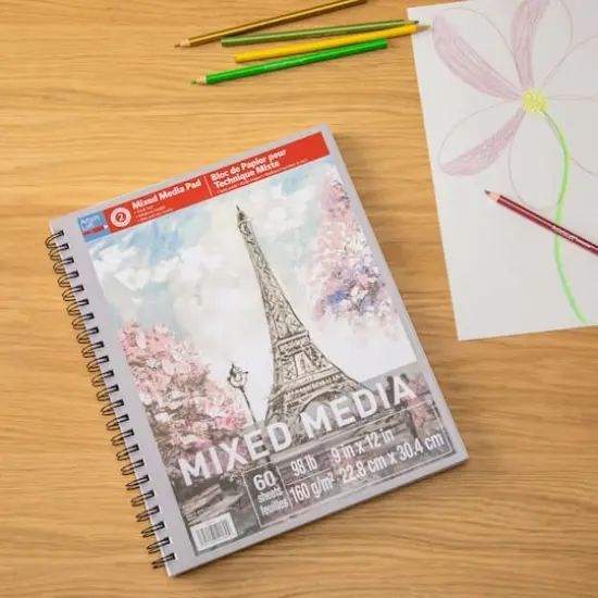 Mixed Media Medium Weight Paper Pad by Artist's Loft&trade;, 9" x 12" {3}