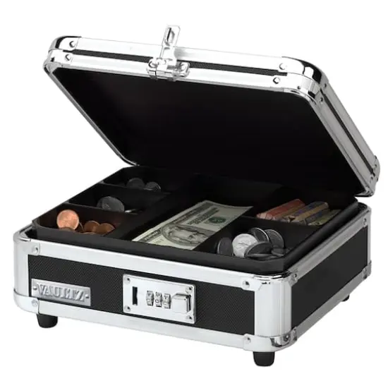 Vaultz Black Cash Box {4}