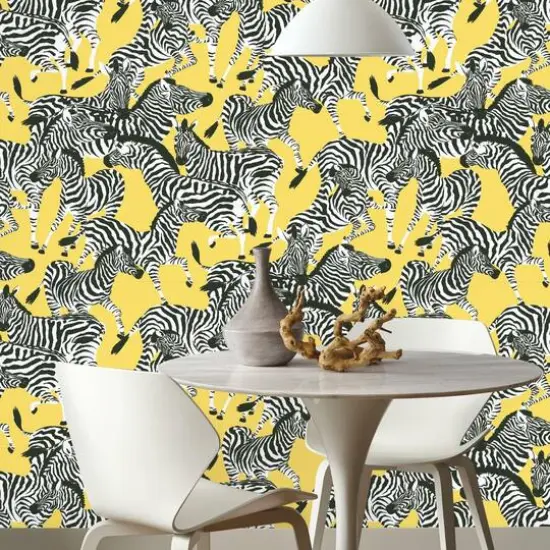 RoomMates Herd Together Peel & Stick Wallpaper Yellow {6}