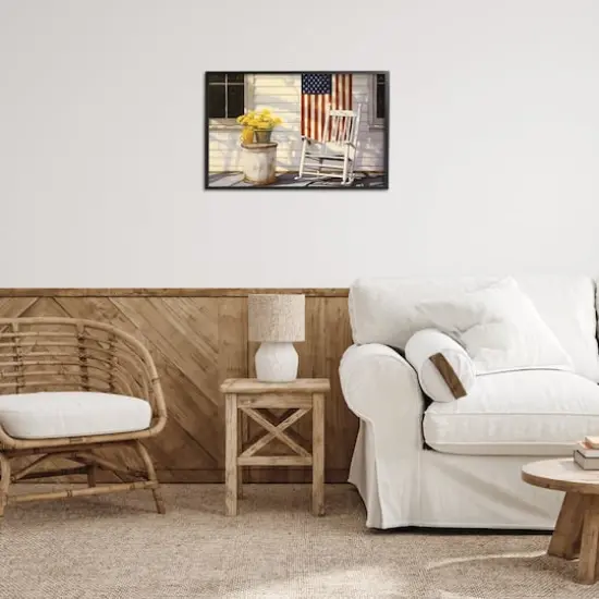 Stupell Industries Americana Deco Scene Framed Giclee Art Black {3}