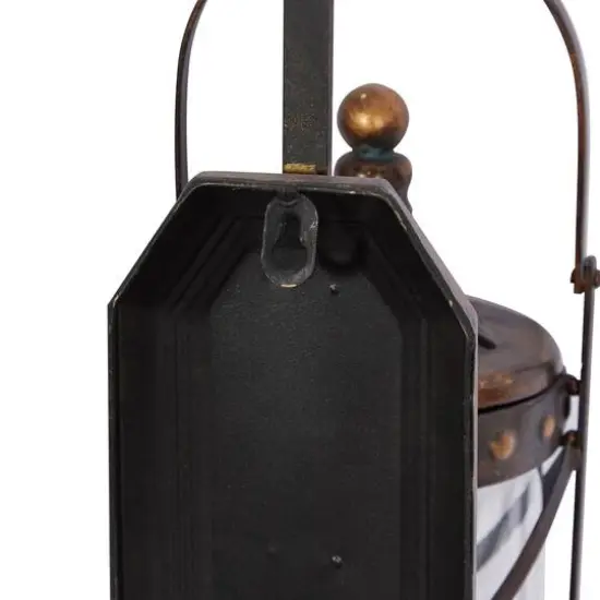 20'' Bronze Glass Decorative Candle Wall Sconce {6}