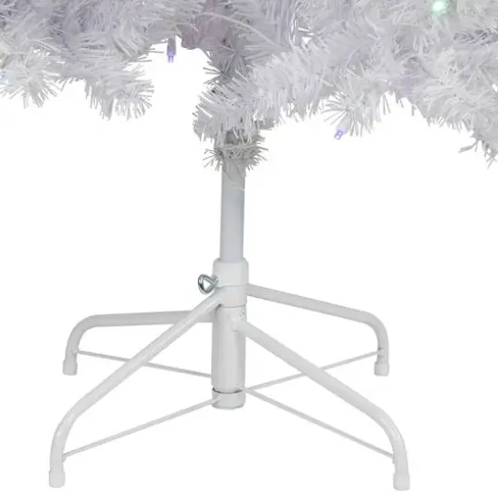 7.5ft. Pre-Lit White Winston Pine Pencil Artificial Christmas Tree, Multi LED Lights {3}