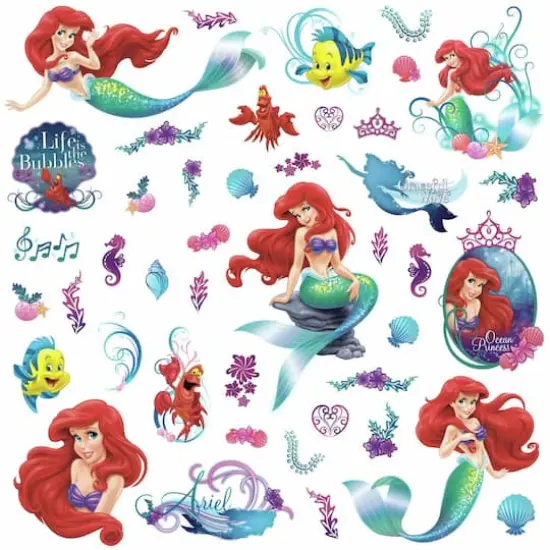 RoomMates The Little Mermaid Peel & Stick Wall Decals {1}