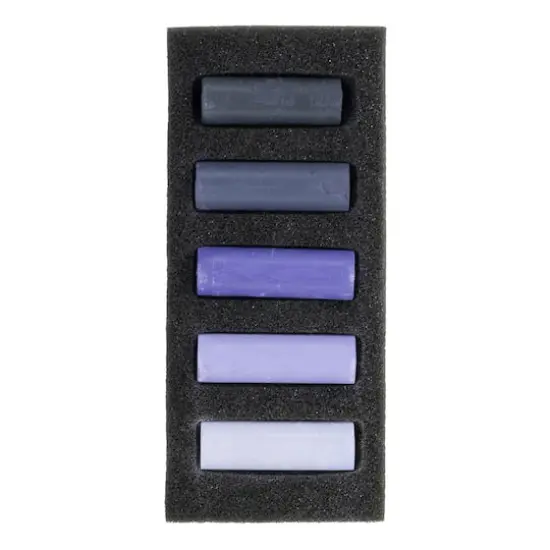 Rembrandt 5 Color Deep Violets Half Stick Soft Pastel Set {4}