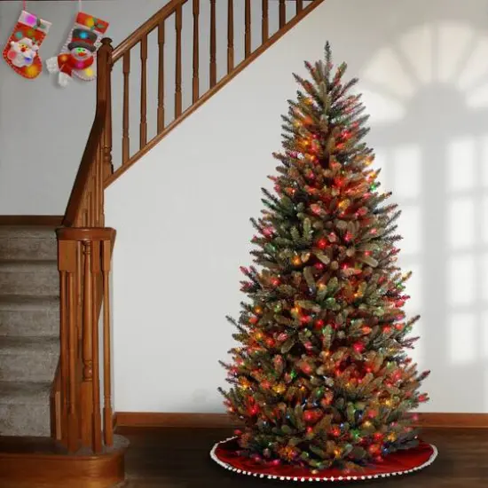7.5ft. Pre-Lit Natural Fraser Fir Artificial Christmas Tree, Clear Lights {3}