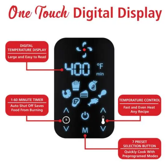 Brentwood 5qt. 1400 Watt Electric Digital Air Fryer {7}