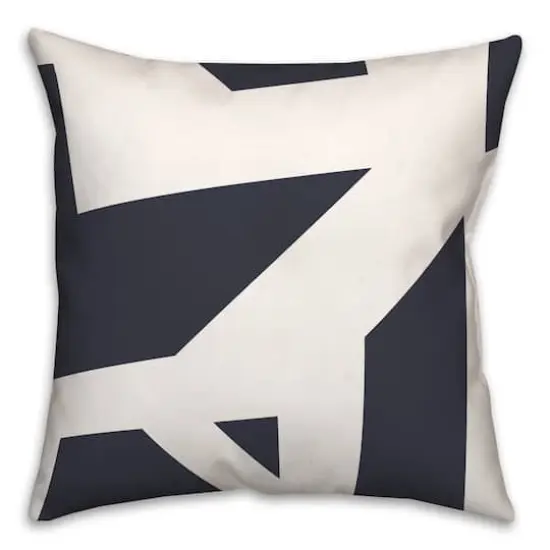 18" x 18" Geometric Blocks Versatile Throw Pillow Navy {1}