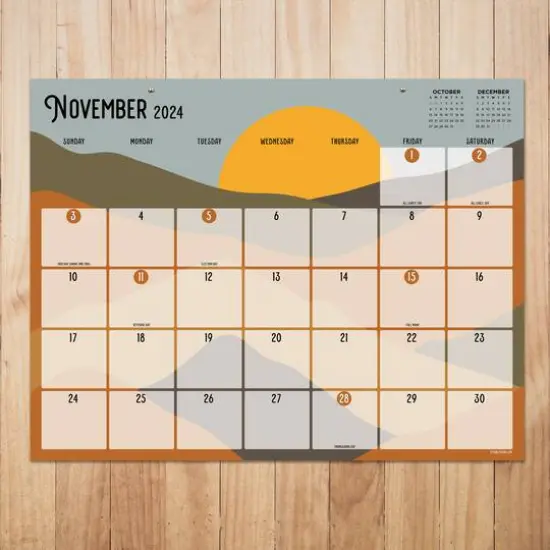 TF Publishing 2024-2025 Large Landscapes Desk Pad Calendar {5}