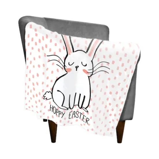Hoppy Easter Bunny Throw Blanket {3}