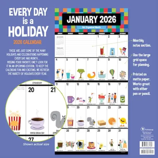 2026 Every Day's A Holiday Wall Calendar {6}