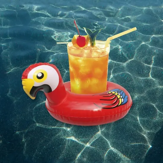 10" Parrot Inflatable Floating Drink Holder {1}